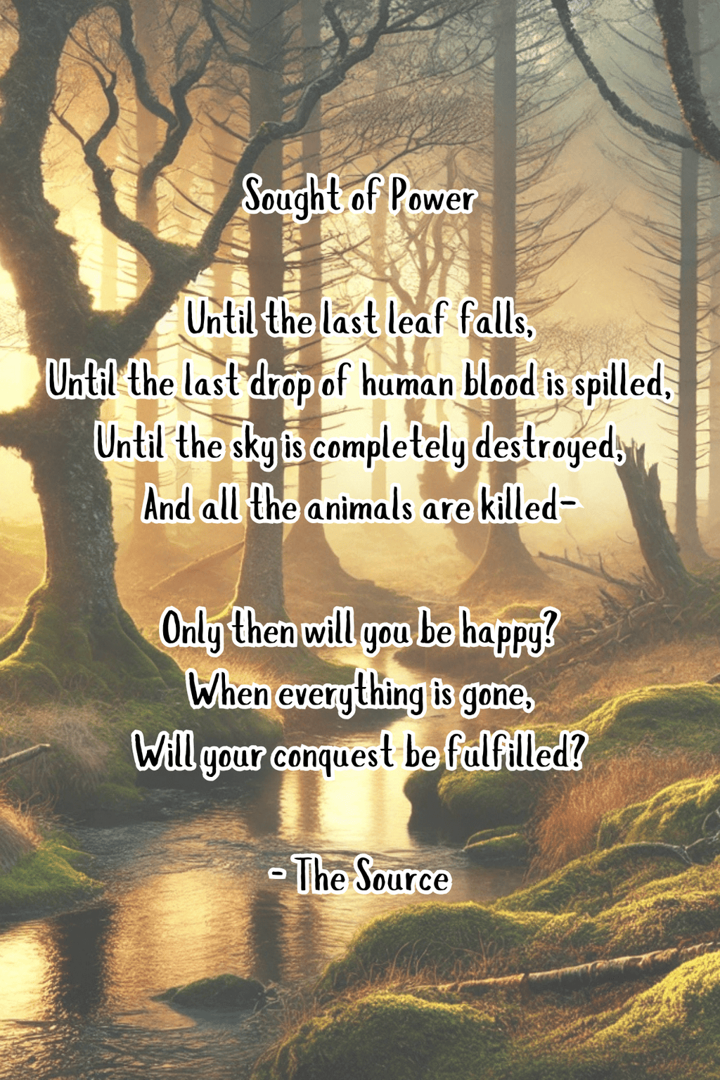 Sought Of Power Poem