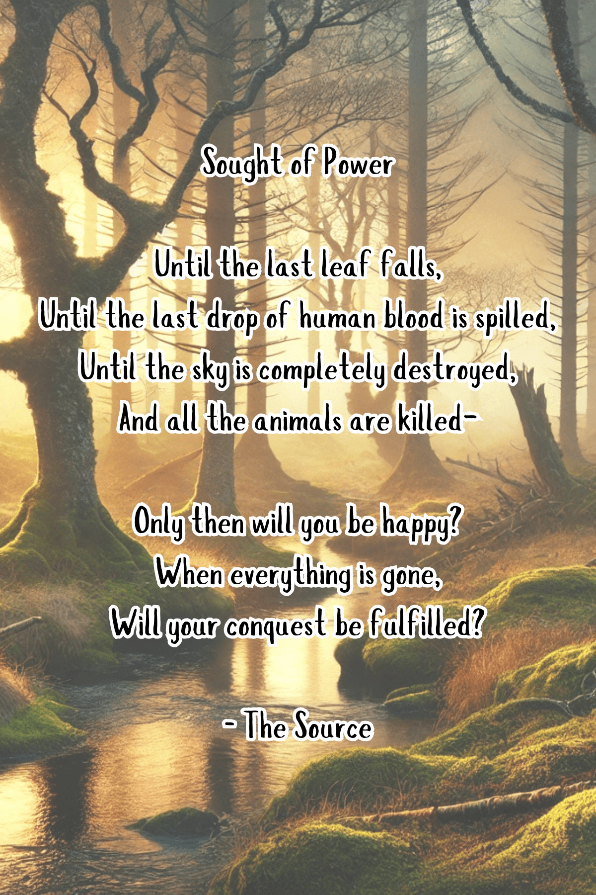 Sought Of Power Poem